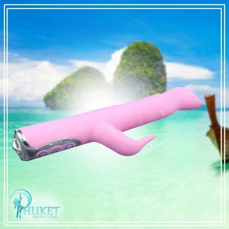 BLACK T- TRANSFER BEADS STICK RABBIT VIBRATOR RV-021