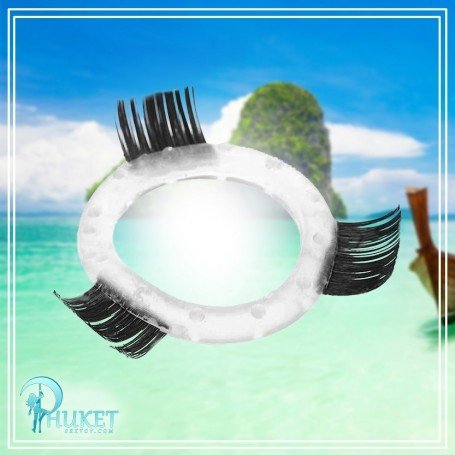 Transparent Hair Finger Fun Function Cock Ring CR-009