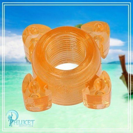 Transparent 4 Tube FingerCock Ring CR-010