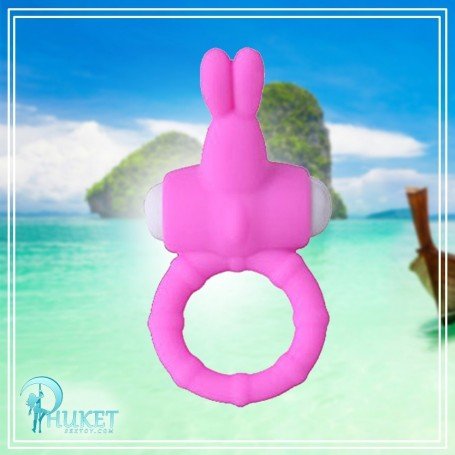 Rabbit Vibrating Penis Ring Blue Lolly CR-018
