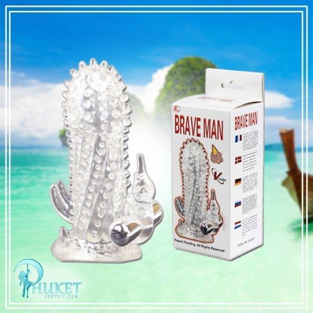 Sheath Rabbit Extender Penis with dots Brave Man PES-020