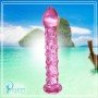 Dotted Purple Glass Dildo GD-006