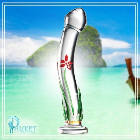 Flower Crystal Glass Dildo Sex Toy GD-004
