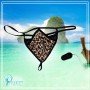 Leopard Grain Underwear Remote control vibrating t-back VP-002