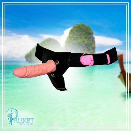 LeLuv 7.5” Vibrating & Rotating Female Lesbian Strap On SO-011