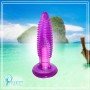 Purple Jelly Anal Vibrating Butt Plug With Suction Cup AD-024