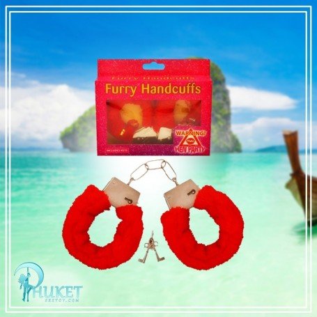 Fetish Fantasy Beginner's Furry Cuffs in Red BDSM-004