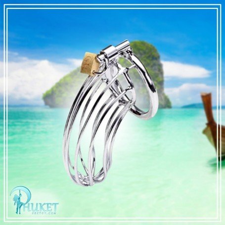 Stainless Steel Iron Wire Male Chastity Lock BDSM-016