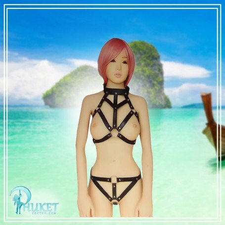 Sexy Leather Bondage Strap-Style String Body Harness BDSM-024